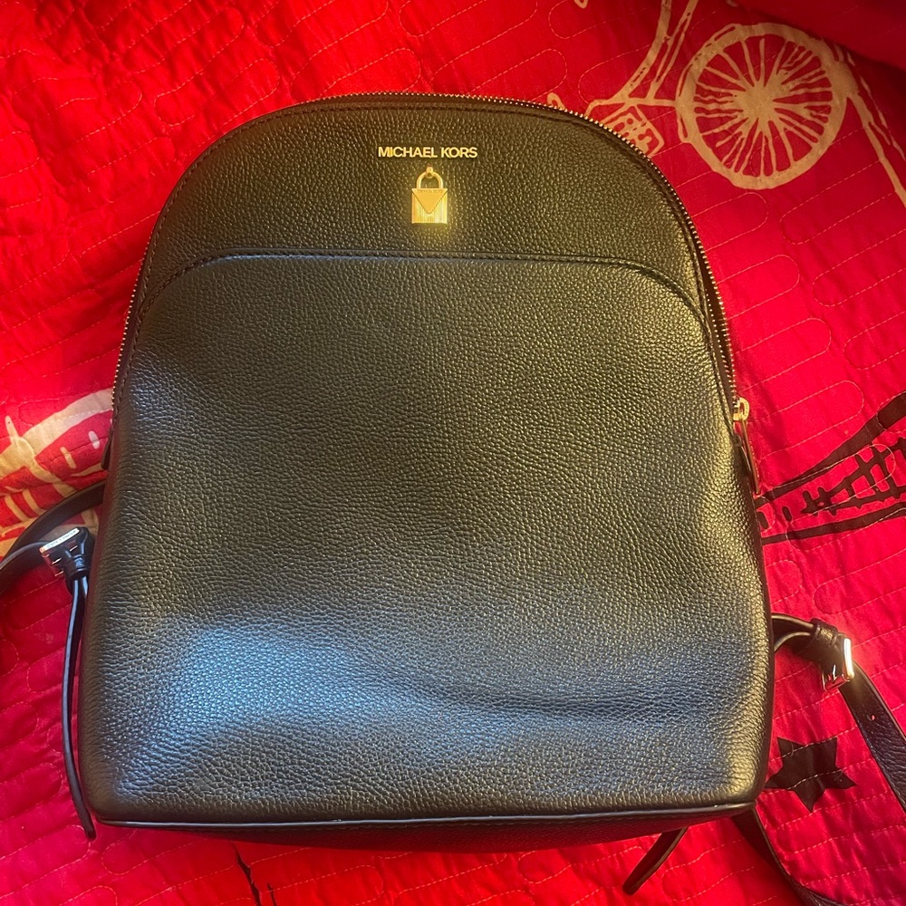 Michael Kors Adele Pebble Black Backpack